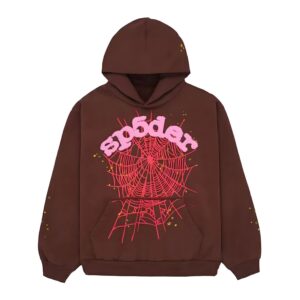 Sp5der Web Brown Hoodie